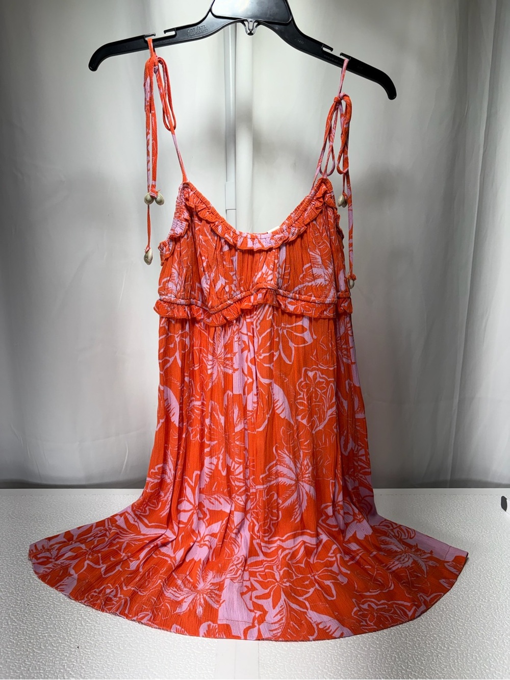Roxy Orange and Pink Floral Mini Dress 4542